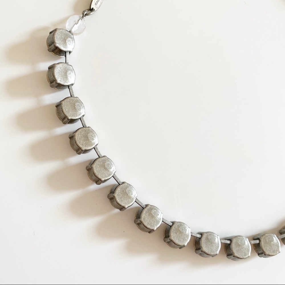Sabika Champagne Manhattan Chunky Crystal Choker Gold Antique Silver - Picture 6 of 11